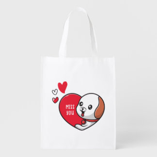 Valentine's Day, Miss you Grocery Bag