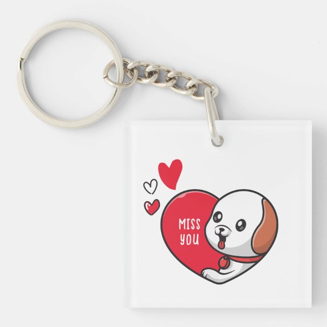 Valentine's Day, Miss you Keychain (Front)