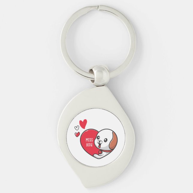 Valentine's Day, Miss you Keychain (Front)