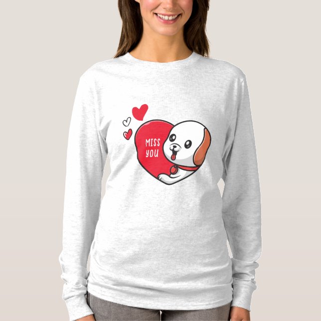 Valentine's Day, Miss you T-Shirt (Front)