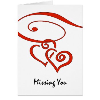 Valentine's Day  Missing You  Hearts Together by ShoaffBallanger at Zazzle