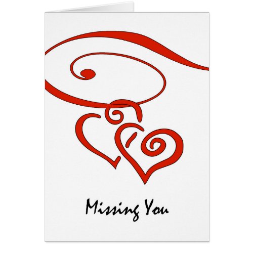 Valentines Day Missing You Hearts Together