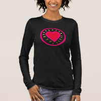 Valentine's Day Modern Heart black Women Shirt