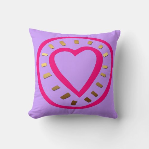 Valentines Day _ Modern Pink Heart 2 Pillow