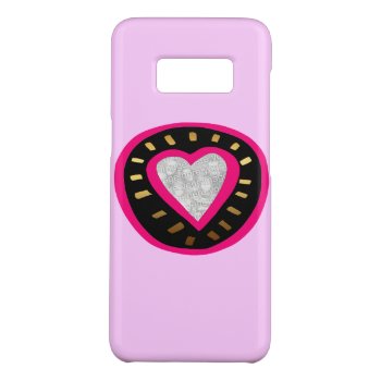 Valentine's Day Modern Pink Heart Add Your Photo C Case-mate Samsung Galaxy S8 Case by plurals at Zazzle