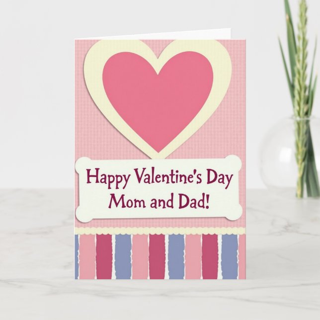 Valentines Day Mom And Dad Card (Front)