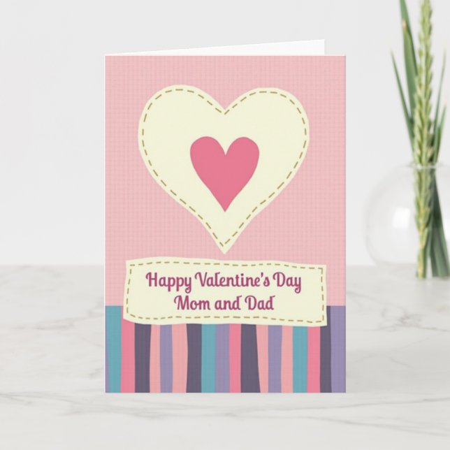 Valentines Day Mom And Dad Love Card (Front)
