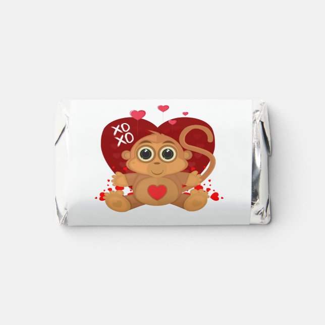 Valentine's Day Monkey Hershey's Miniatures (Front)