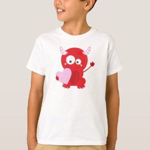Valentine's Day Monster, Cute Monster, Hearts T-Shirt
