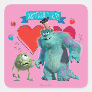 Valentine's Day - Monsters Inc. Square Sticker