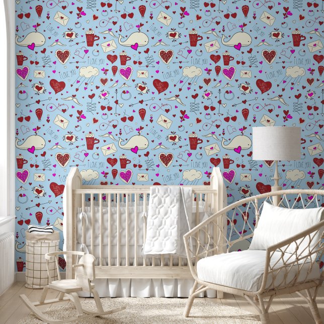 Valentine's Day Motifs - Seamless Pattern 1 Wallpaper (Kids)