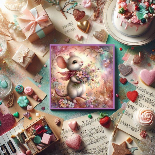 Valentine's Day Mouse Love Scripture Christian  Holiday Card (Creator Uploaded)