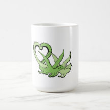 Valentine's Day Mug Dragons Couple Tail of Heart