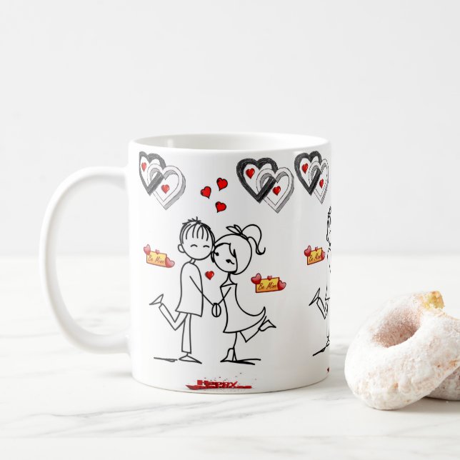 Valentine's Day Mug Mugs (With Donut)