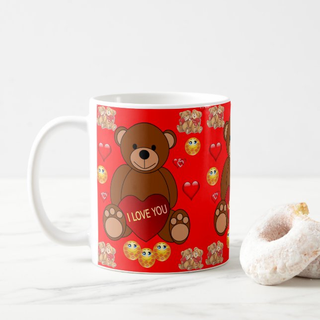 Valentine's Day Mug Mugs (With Donut)