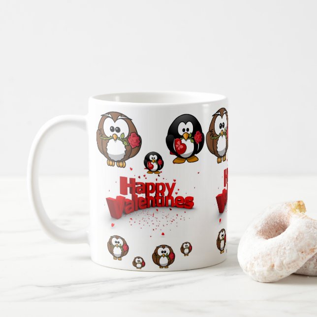 Valentine's Day Mug Mugs (With Donut)