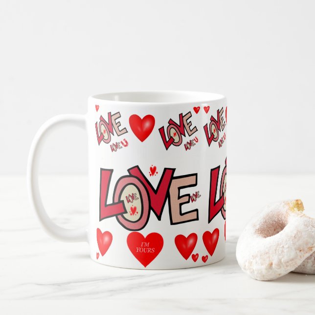 Valentine's Day Mug Mugs (With Donut)