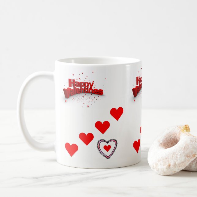 Valentine's Day Mug Mugs (With Donut)