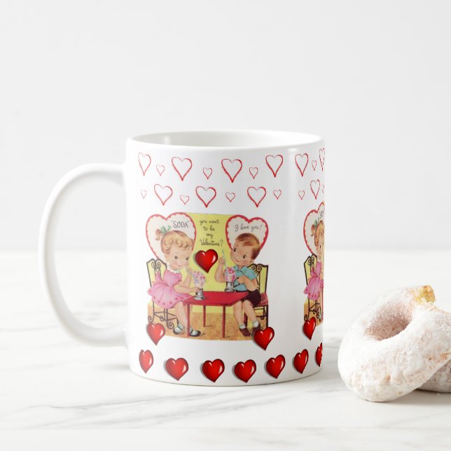 Valentine's Day Mug Mugs (With Donut)