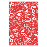 Pink and Red Hearts Valentine's Day Love Tissue Paper | Zazzle