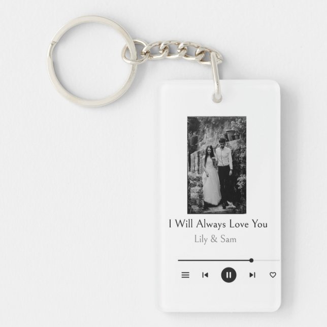 Valentine's Day Music Player  Keychain (Front)