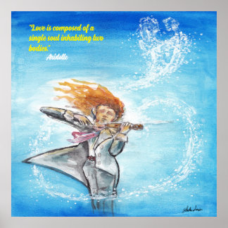 Valentine's Day Music Souls Beautiful Quote  Poster