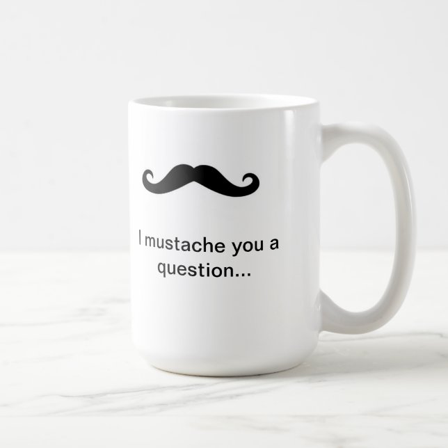 Valentine's Day Mustache Coffee Mug (Right)
