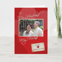 Valentine's Day, My Husband - Photo card template