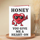 Valentine's Day Naughty Heart Funny Happy Birthday Letterpress Thank You Card<br><div class="desc">Looking for a unique way to express your love and humor to your romantic partner? Our funny heart greeting card is the perfect choice for your husband or wife on his or her birthday or Valentine's Day! Customize it by adding your own personal message. Design features a cool red heart...</div>