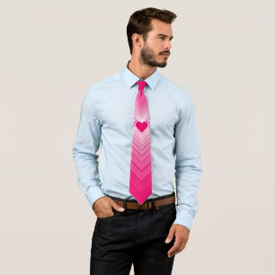 Valentines Day Neck Tie Hearts - Pink