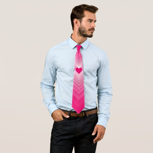 Valentines Day Neck Tie Hearts _ Pink 