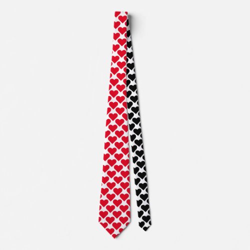 Valentines Day neck tie with love heart pattern