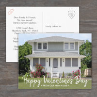 Valentine's Day New Address Home Photo Handwritten