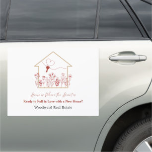 Valentine's Day New Home Real Estate Marketing Car Magnet