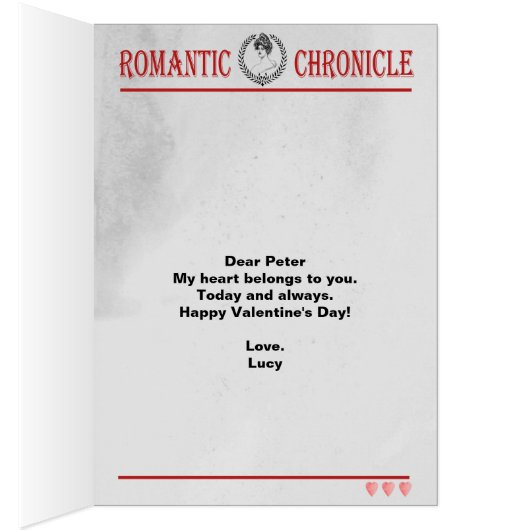 Valentine's Day Newspaper cover (Inside (Right))