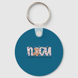 Valentines day nicu nurse cute bear neonatal icu keychain
