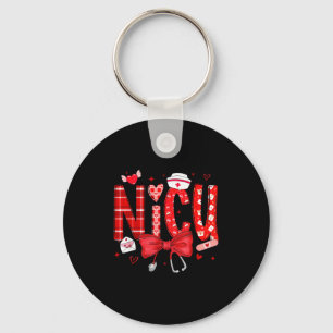 Valentines Day Nicu Nurse Stethoscope Valentine Nu Keychain