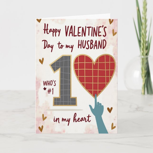 Valentines Day Number 1 Husband Card (Front)