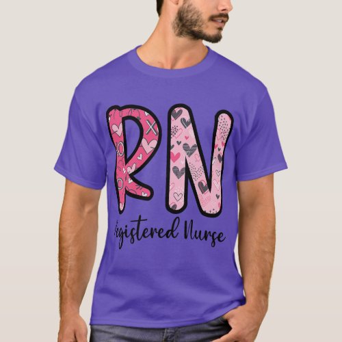 Valentines day nurse Cute RN medical job registere T_Shirt