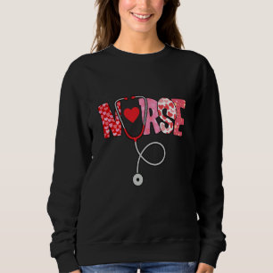 Valentines Day Nurse Heart Nursing Scrub Top RN Wo