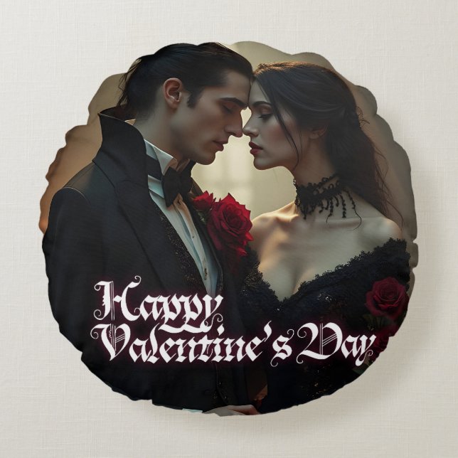 Valentine's Day of Eternal Passion Round Pillow (Front)