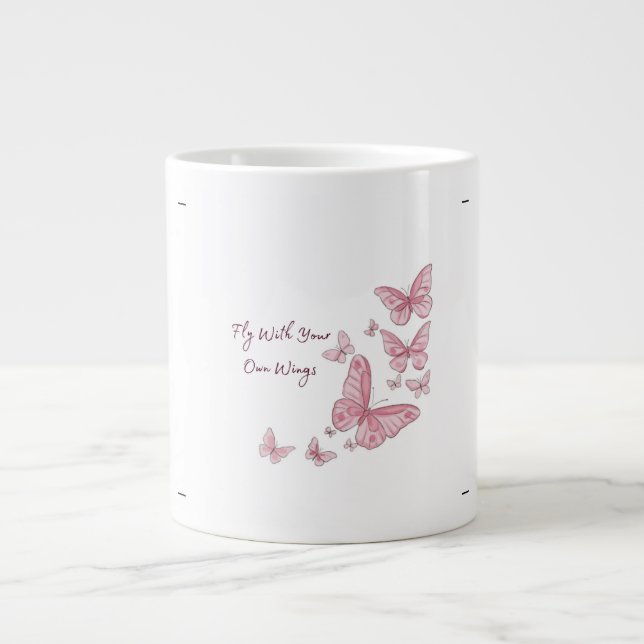 Valentine's Day of Growth Together Individually  Giant Coffee Mug (Front)