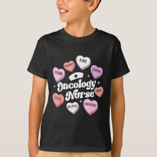 Valentines Day Oncology Nurse Cancer Suprt Groovy T-Shirt