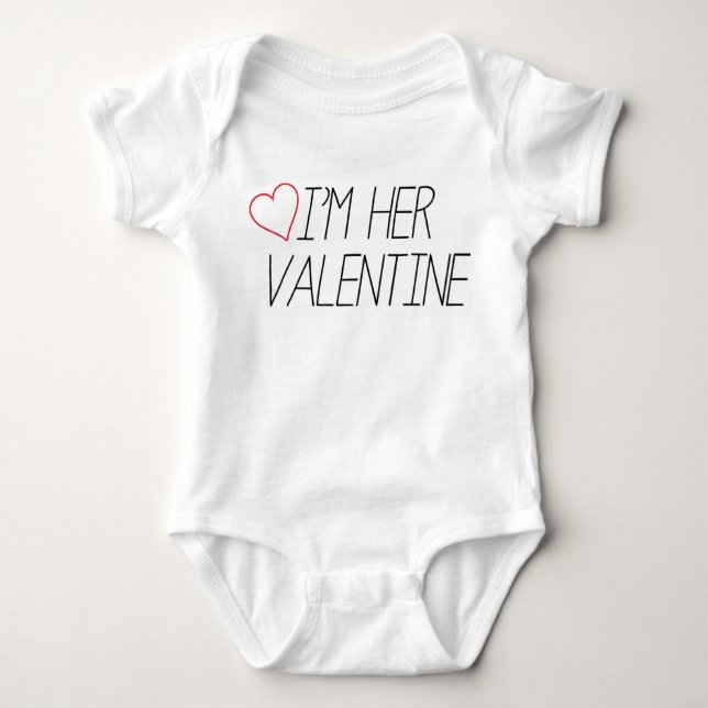 Valentine's Day Onsie Baby Bodysuit (Front)