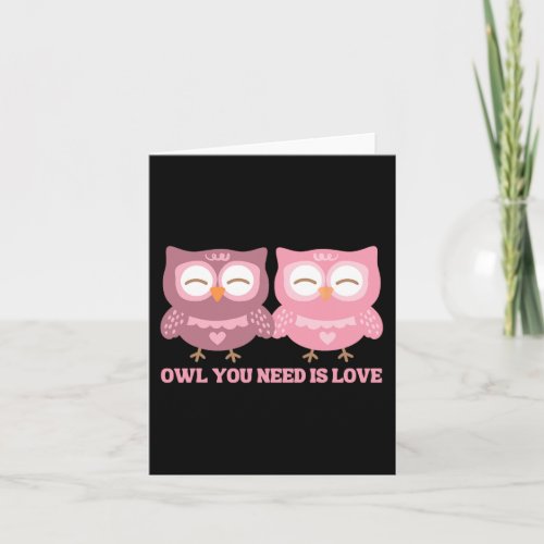 Valentines Day Owl You Need Is Love Cute Valentine Card