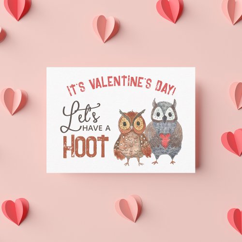 Valentines Day Owls Classroom Valentine Card Pack
