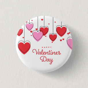 Valentine's Day Paper Button - Heart Strings