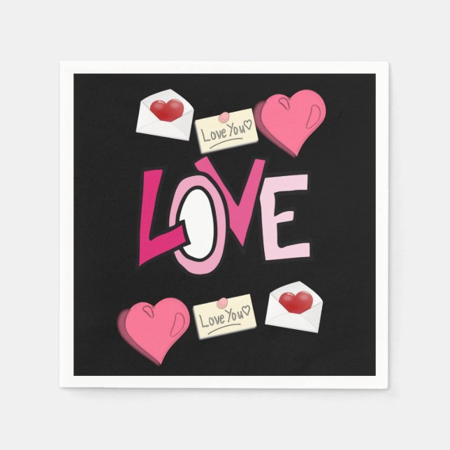 Valentine's Day Paper Napkins (Front)