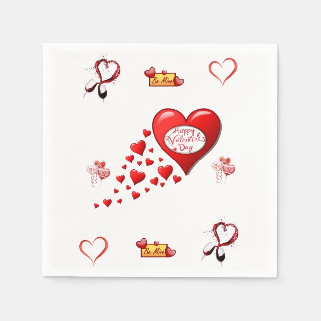 Valentine's Day Paper Napkins (Front)