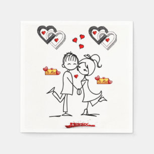 Valentine's Day Paper Napkins